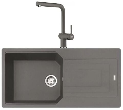 Franke Urban UBG 611-100 Stone Grey Granit Evye Active Plus Doccia 2.0 Batarya Set