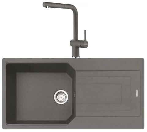 Franke Urban UBG 611-100 Stone Grey Granit Evye Active Plus Doccia 2.0 Batarya Set