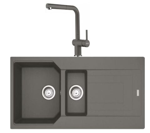 Franke Urban UBG 651-100 Stone Grey Granit Evye Active Plus Doccia 2.0 Batarya Set