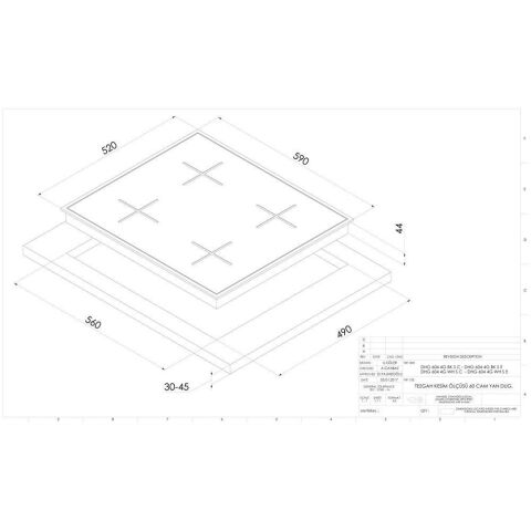 Dominox DHG 604 4g Wh S E Beyaz Ankastre Ocak