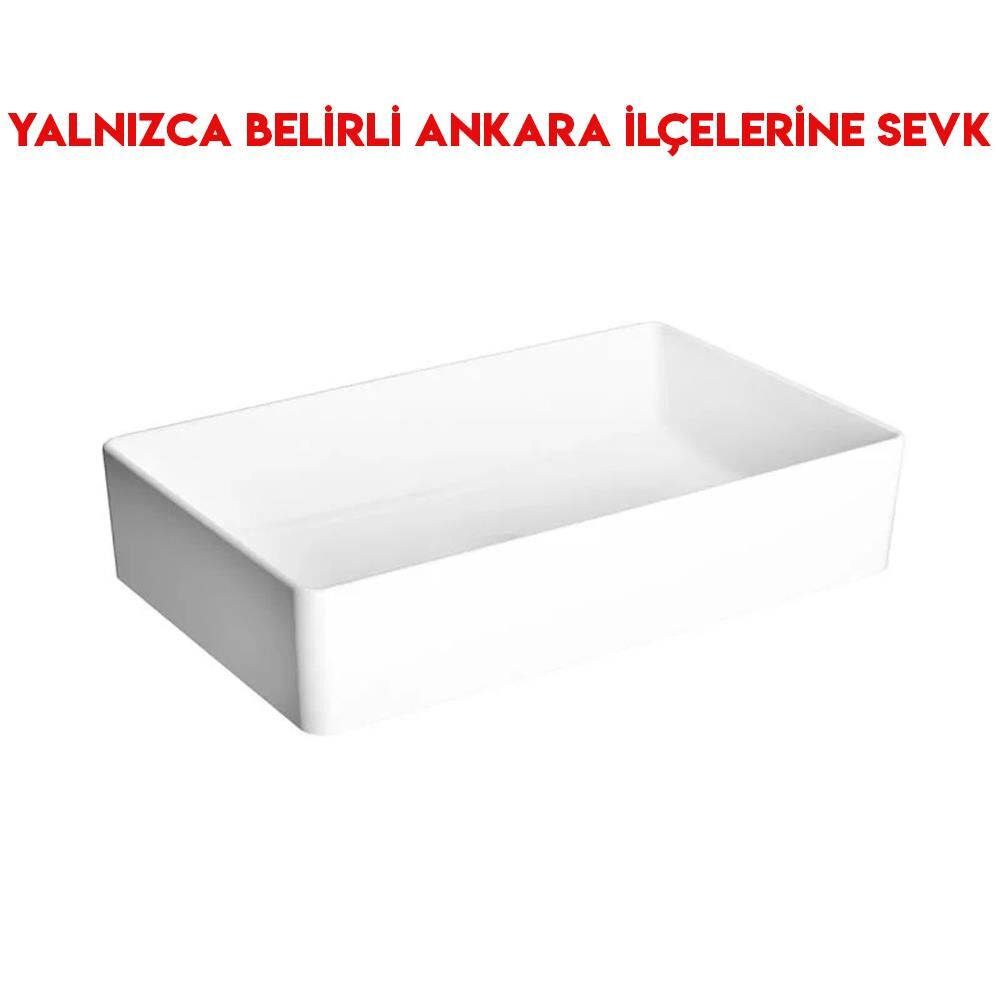 Vitra Nuo 60 cm Batarya Deliksiz Taşmasız Diktörgen Çanak Lavabo