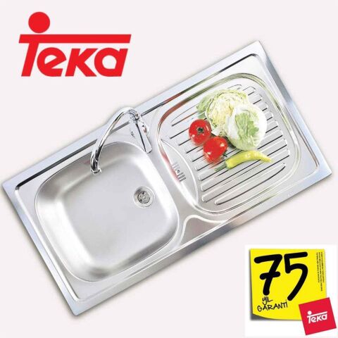 Teka EBM 45 Sol Damlalıklı Paslanmaz Çelik Evye