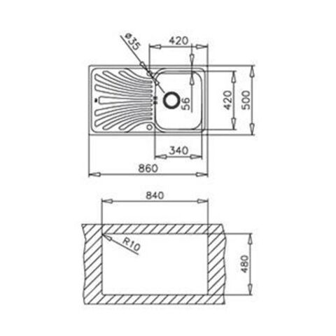 Teka Nerissa 50 Mikroketen Sol Damlalıklı Mutfak Evyesi