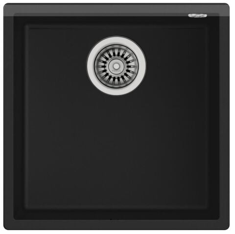 Teka Square 40.40 TG Tezgah Altı Siyah Granit Evye
