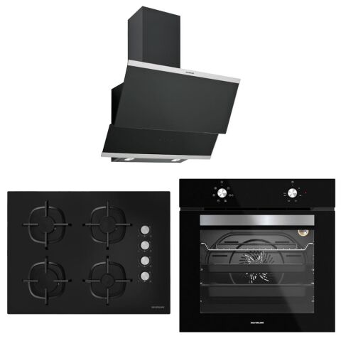 Silverline Siyah Ankastre Set (3420 60 cm - CS5610B01 - BO6501B01)