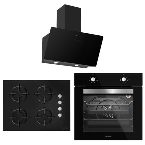 Silverline Siyah Ankastre Set (3457 60 cm - CS5610B01 - BO6501B01)