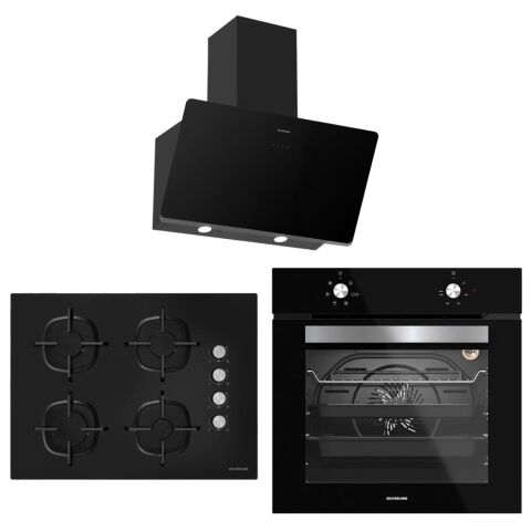 Silverline Siyah Ankastre Set (3457 60 cm - CS5610B01 - BO6501B01)