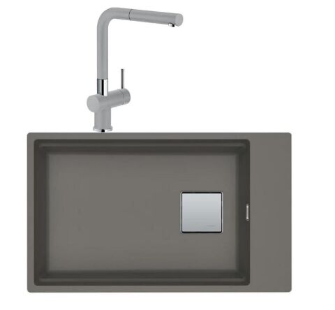 Franke KNG 110-62 STONE GREY Tezgahaltı Granit Evye Active Plus Doccia Spiralli Batarya Set