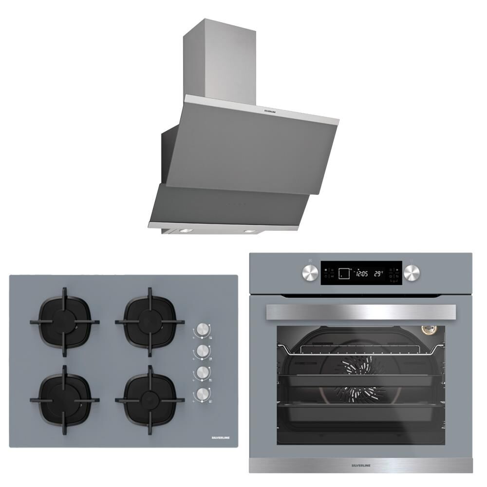 Silverline Gri Ankastre Set (3420 Classy , CS5610S01 , BO6505S01)