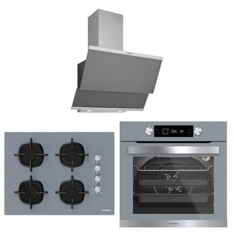 Silverline Gri Ankastre Set (3420 Classy , CS5610S01 , BO6505S01)