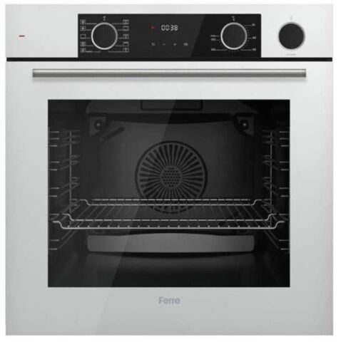 Ferre Fryart Steam Beyaz Set ( D101 Beyaz Davlumbaz -ED036 75 CM Beyaz Ocak- XE64CB Fryart Steam Beyaz Fırın)