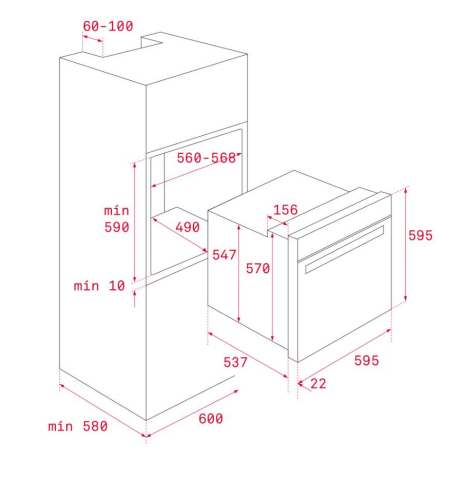 TEKA HSB 615 SS İNOX 70 LT. ANKASTRE FIRIN