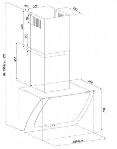 Silverline 3373 Misto Siyah 60 Cm. Davlumbaz