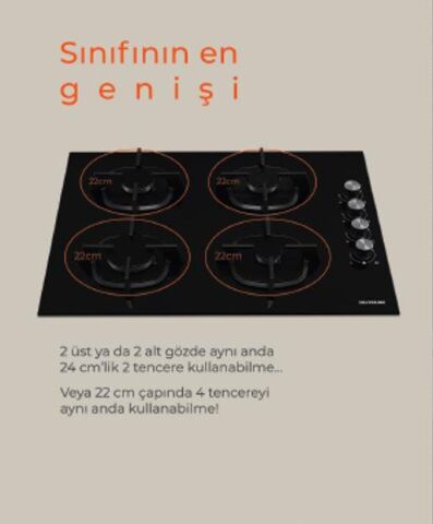 Silverline CS5665S01 65 CM Gri Cam Ocak