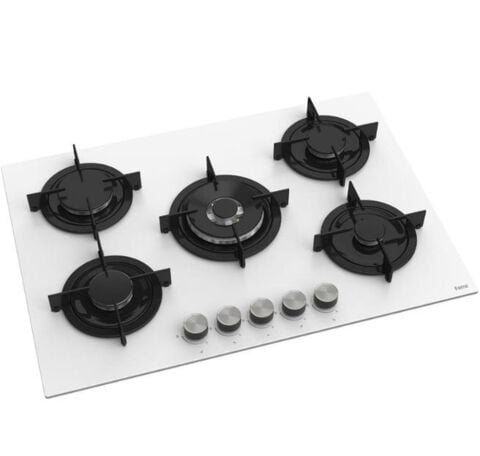 Ferre RS036 75 CM 5 Gözlü Beyaz Ankastre Ocak