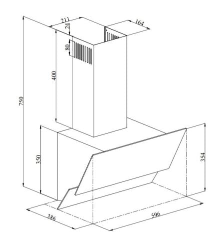 Silverline 3420 Siyah 90 Cm Ankastre Davlumbaz