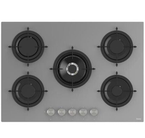 Ferre RS038 75 CM 5 Gözlü Ankastre Gri Ocak