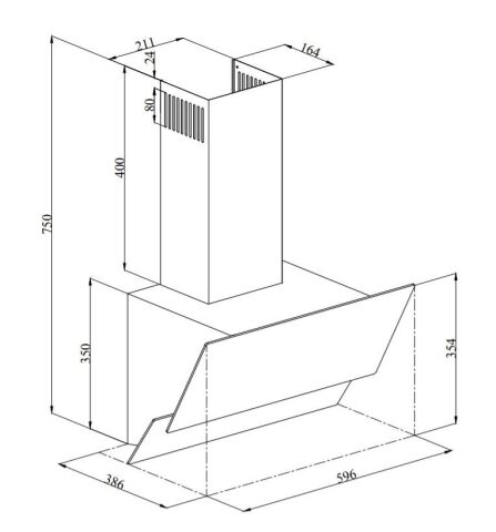 Silverline 3420 Gri Ankastre Davlumbaz