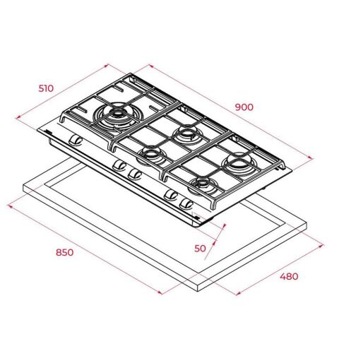 Teka GZC 95320 XBN Siyah Ankastre Ocak