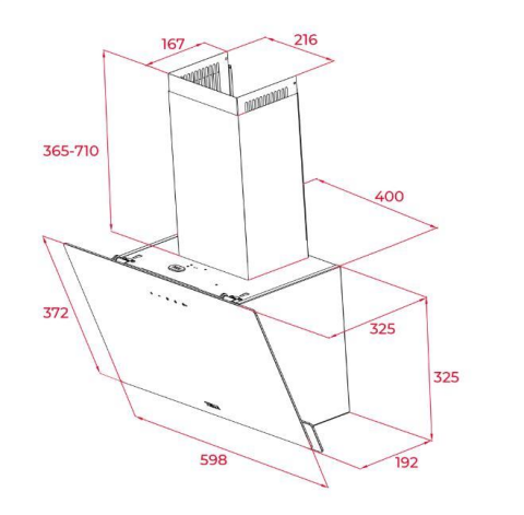 Teka DVN 64030 TTC BK Siyah Duvar Tipi Ankastre Davlumbaz