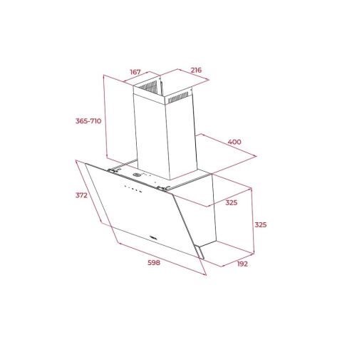 Teka DVN 64030 TTC WH Beyaz Duvar Tipi Ankastre Davlumbaz