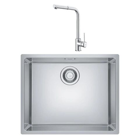 Franke Maris MRX 110-50 Çelik Evye ve Sirius Doccia Krom Batarya