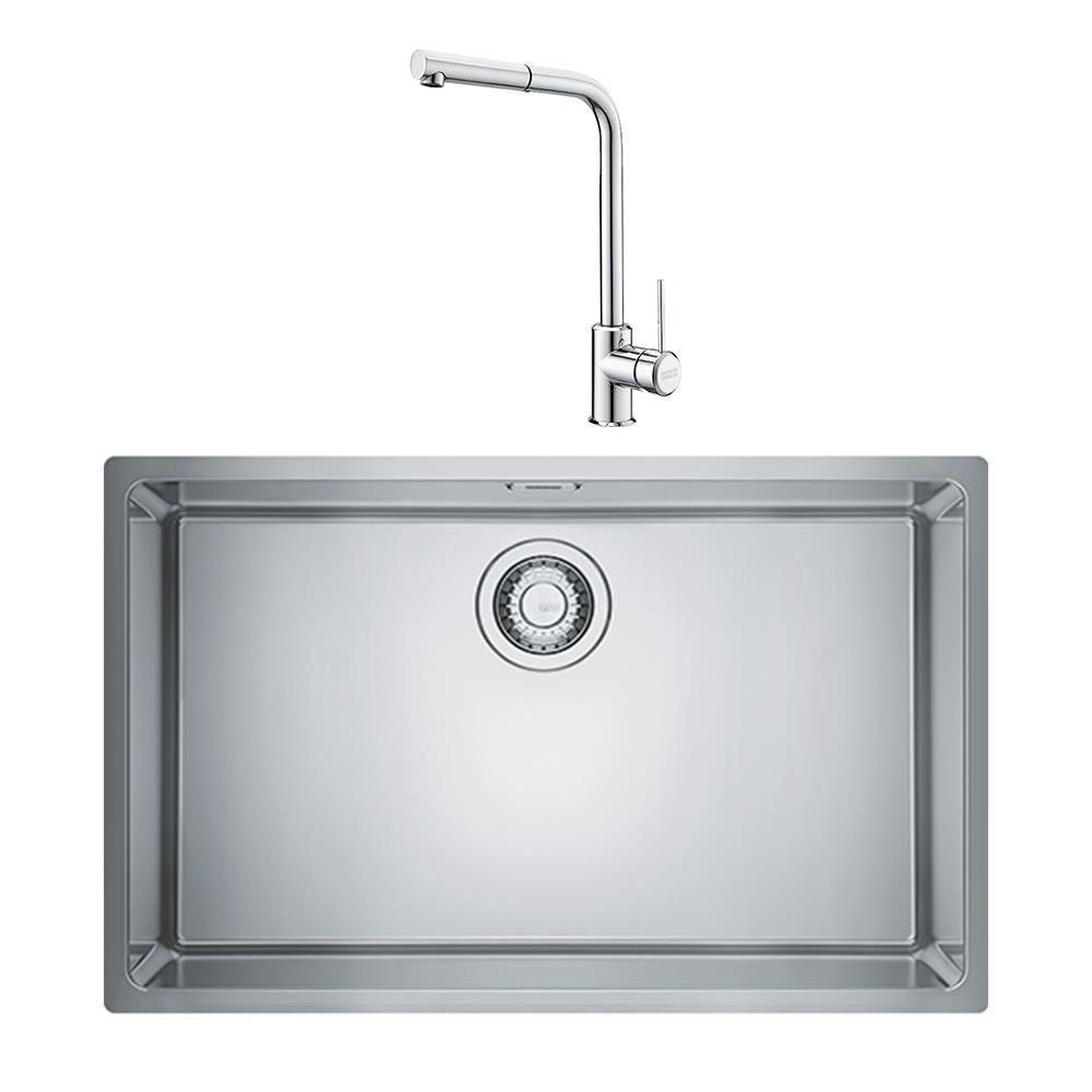 Franke  MRX 110-70 Çelik Evye ve Sirius Doccia Krom Batarya