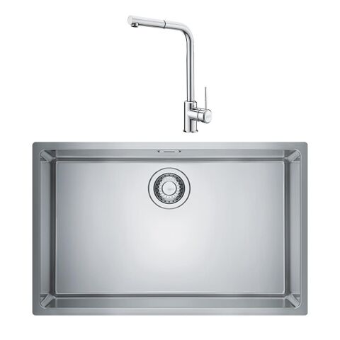 Franke  MRX 110-70 Çelik Evye ve Sirius Doccia Krom Batarya