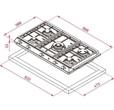 Teka Aırfry Ankastre Set (DSJ 950 Davlumbaz -EX 90.1 Ocak-Hsb 646 SS Fırın )