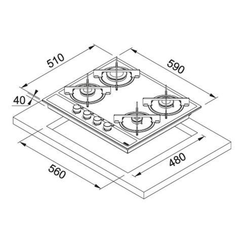 Franke FHMA 604 ML E Ankastre Siyah Ocak