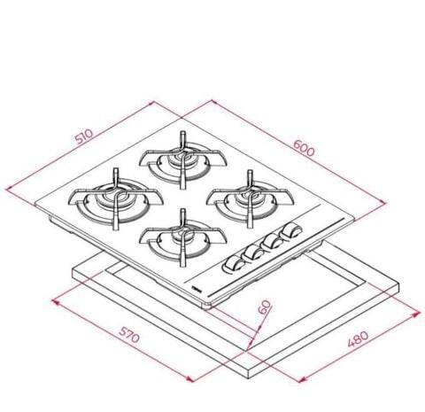 Teka Beyaz Ankastre Set (TVT 60-GBC 64002 KBC WH - HAK 629 WH)