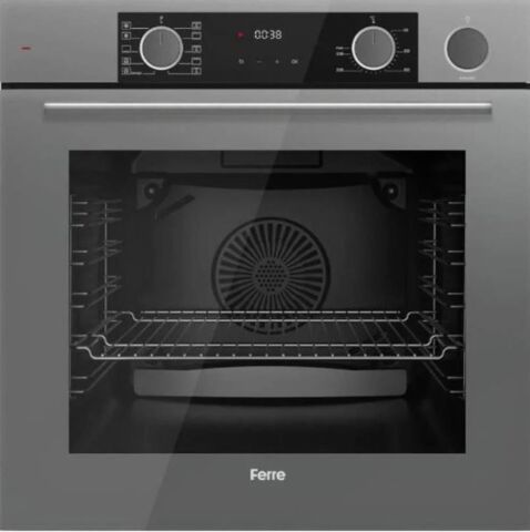 Ferre Fryart Steam Gri Set (D082 Gri Davlumbaz -RS038 Gri Ocak- XE64CPR Fryart Steam Fırın)