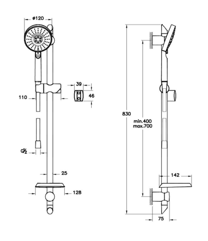 Artema Master Slot 3F Sürgülü El Duş Takımı A45691