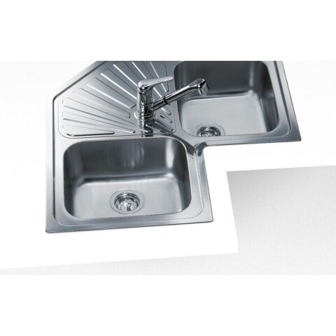 Teka Classic Angular 2B Paslanmaz Çelik Köşe Mutfak Evyesi