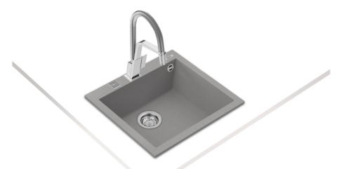 Teka Forsquare 50.40 TG Tezgah Üstü Gri Granit Evye