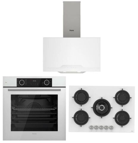 Ferre Fryart Beyaz Set ( D064 Beyaz Davlumbaz -RS036 Beyaz Ocak- XE63CB Fryart Beyaz Fırın)