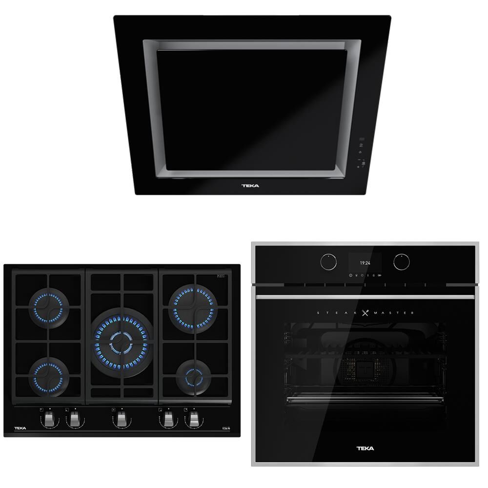 Teka Siyah Ankastre Set (DLV 68660 BK - GZC 75330 BK - STEAKMASTER)