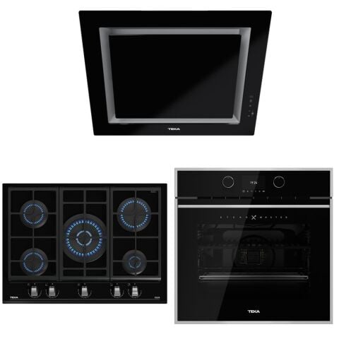 Teka Siyah Ankastre Set (DLV 68660 BK - GZC 75330 BK - STEAKMASTER)
