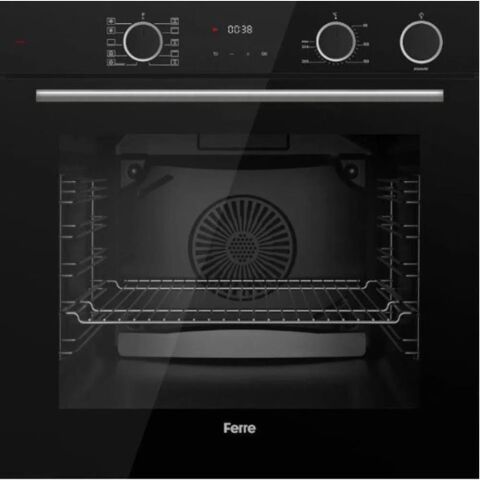 Ferre SteamART FRYART SİYAH SET ( D063 SİYAH DAVLUMBAZ-RS035 SİYAH OCAK- XE64CS FRYART SteamArt SİYAH FIRIN )