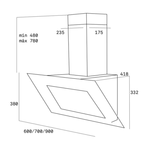 Teka TVT 90 Beyaz Ankastre Duvar Tipi Davlumbaz