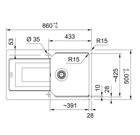 Franke URBAN UBG 611-86 OYSTER Granit Evye
