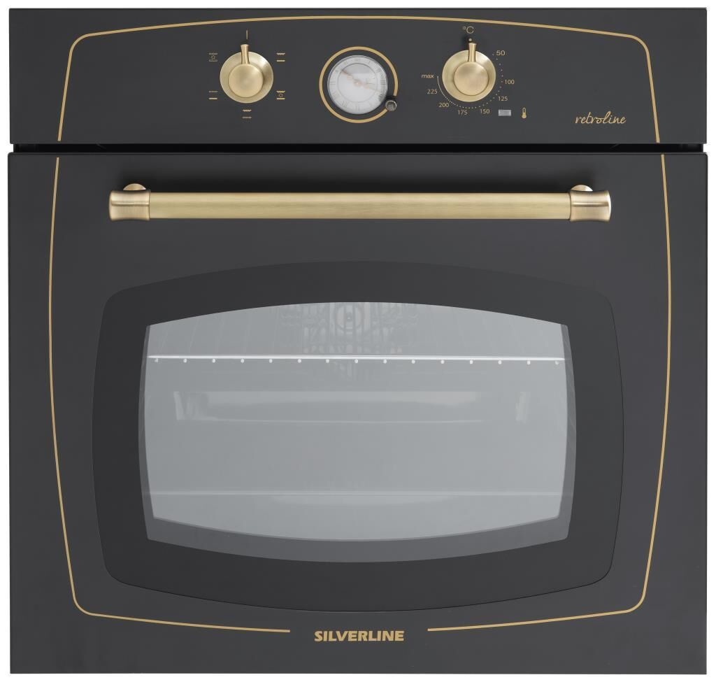 Silverline RS6235B02 Rustik Ankastre Siyah Fırın