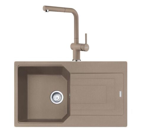 Franke Urban UBG 611-86 Oyster Granit Evye Active Plus Doccia 2.0 Batarya Set