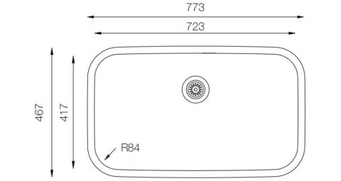 Ukinox D723 Paslanmaz Çelik Tezgah Altı Mutfak Evyesi