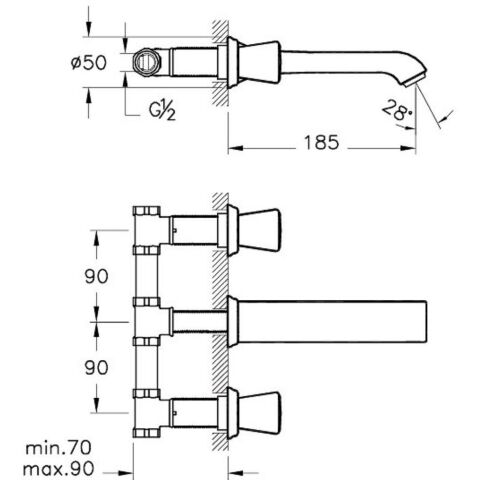 Artema Elegance Ankastre Lavabo Bataryası (A42341)