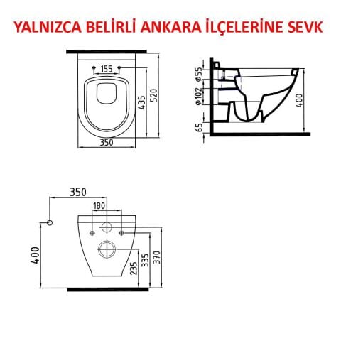 Bien Harmony Asma Klozet Seti 52 cm