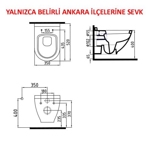 Bien Harmony Asma Klozet Seti 52 cm