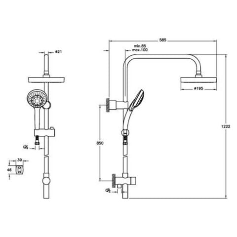 Artema System Rain LH21 Duş Kolonu A45598