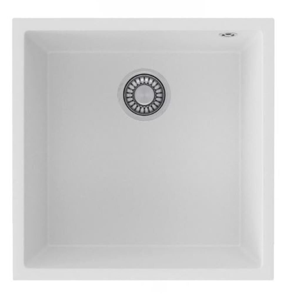 Blackstone PALMİRA 40X40 CM Beyaz Tezgahaltı Granit Evye