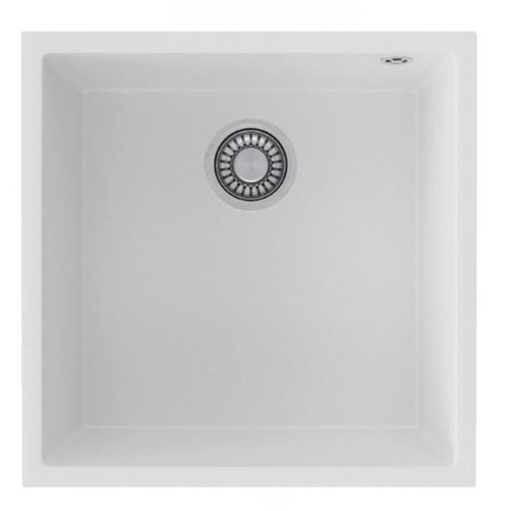 Blackstone PALMİRA 40X40 CM Beyaz Tezgahaltı Granit Evye